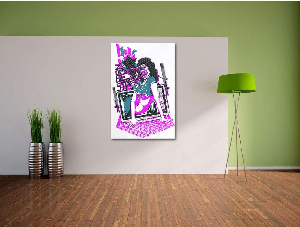 Shes alive white Leinwandbild Bild auf Leinwand, XXL riesige Bilder fertig gerahmt mit Keilrahmen, K