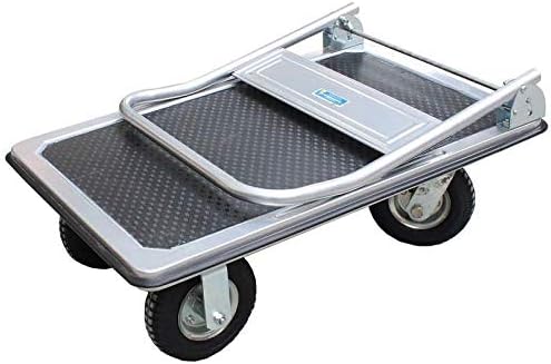 Plattformwagen 300 kg luftbereift Transportwagen Handwagen Paketwagen Transporthilfe mit Lenkrollen