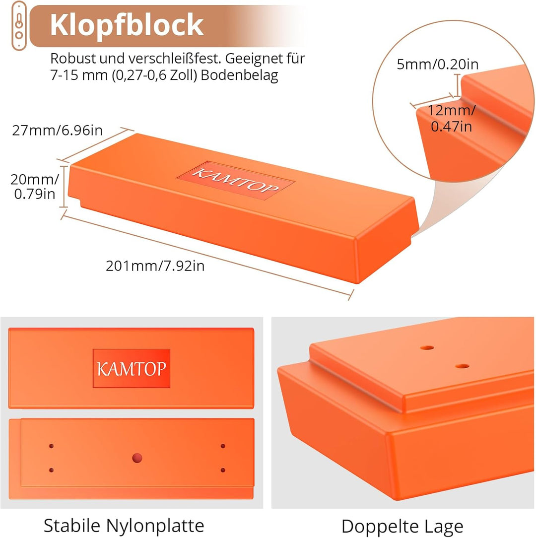 Kamtop 63 tlg.Verlegeset Parkett Nivelliersystem Laminat Parkett Holzfussboden Installations Set Lam