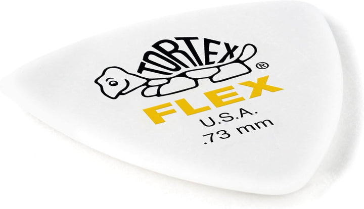 Médiators Jim Dunlop 0,73mm Tortex Flex Triangle 0,73mm sachet de 72 .73 mm Weiss, .73 mm Weiss