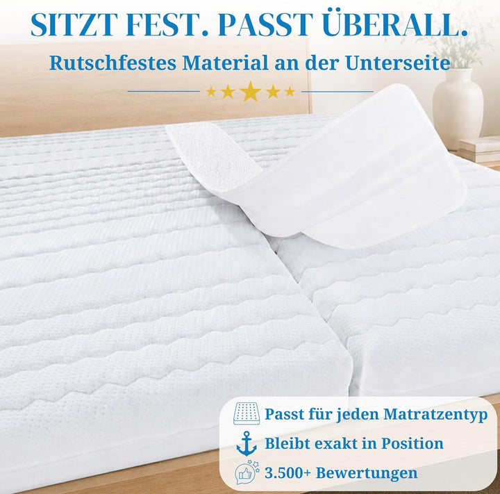 PROCAVE Matratzenkeil mit AloeVera-Bezug 25 x 200 cm, ein Matratzen Ritzenfüller verbindet zwei Matr