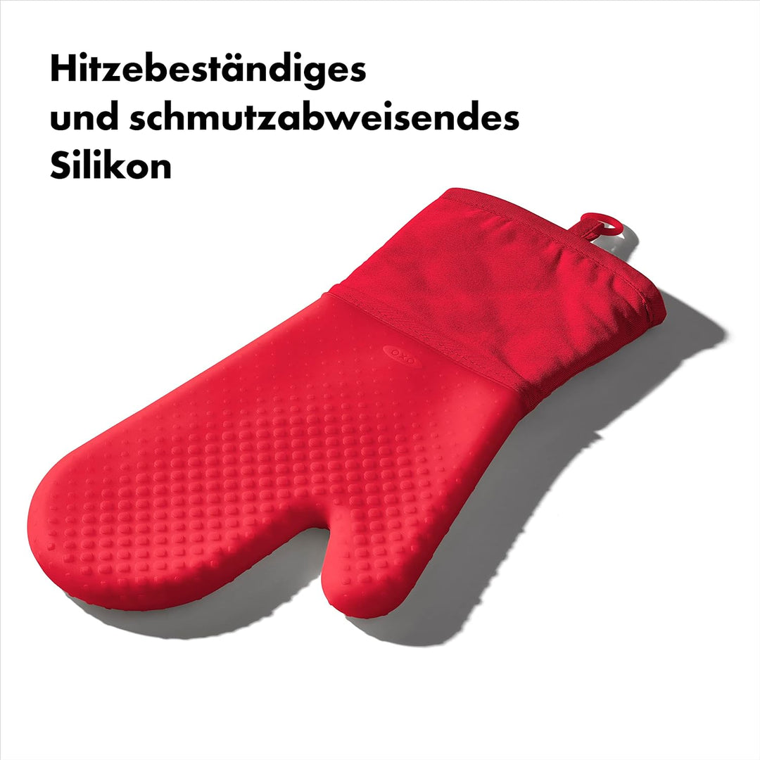 OXO Good Grips Ofenhandschuh aus Silikon – Rot Mitt - Red, Mitt - Red
