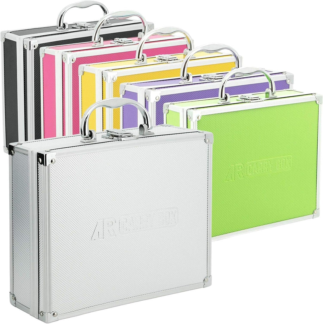 ECI AR Carry Box, kleiner Aluminium-Werkzeugkasten, leer, 260 x 210 x 80 mm, Farbe Aluminium/Silber,