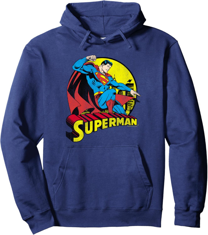 Superman Big Blue Pullover Hoodie