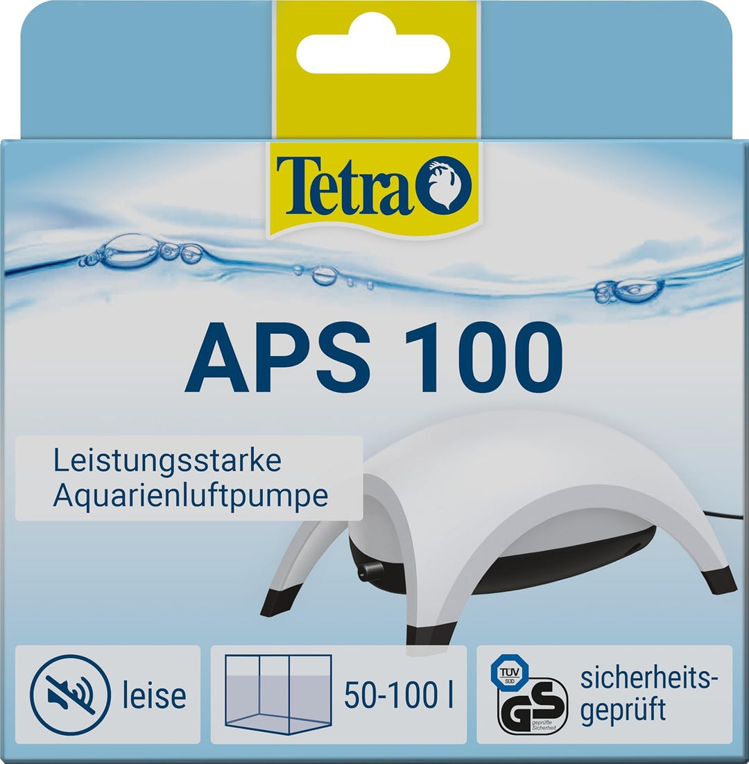 Tetra APS 100 Aquarium Luftpumpe - leise Membran-Pumpe für Aquarien von 50-100 L, weiss Weiss APS 10