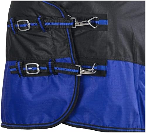 RL24 - Winterdecke 200g Füllung 600D BASICLINE schwarz/Royalblau 115cm Schwarz/Royalblau (Altes Mode