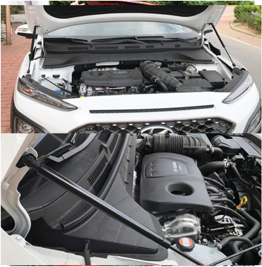 LFOTPP Motorhauben Gasfeder für Kona/Kona Elektro/Kona Hybrid, Schwarze Gasdruckfeder Motorhaube, 2