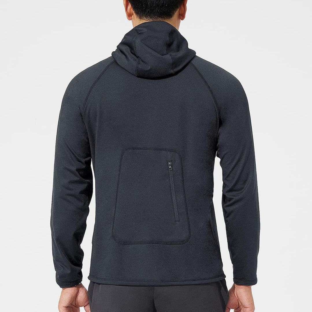 HUGE SPORTS Winter Hoodie Herren Kapuzenpullover mit Fleece Innenseite für Wintersport XXL Dunkelgra