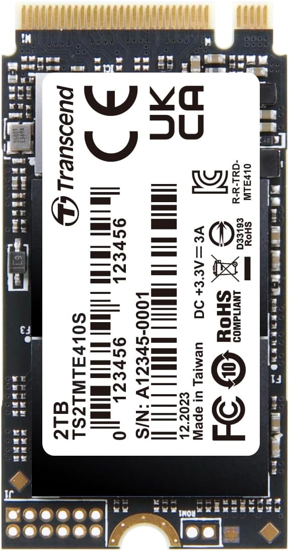 Transcend SSD 2TB M.2 MTE410S (M.2 2242) PCIe Gen4 x4 NVMe 4) 2TB 2) Gen4 x 4, 4) 2TB 2) Gen4 x 4