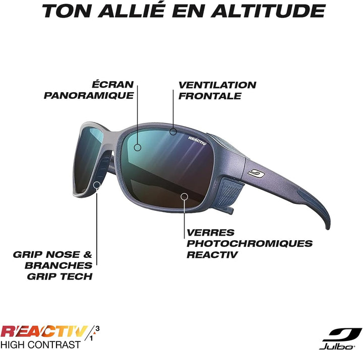 Julbo Damen Sunglasses Einheitsgrösse Cyanblau-violett Schimmernd, Einheitsgrösse Cyanblau-violett S