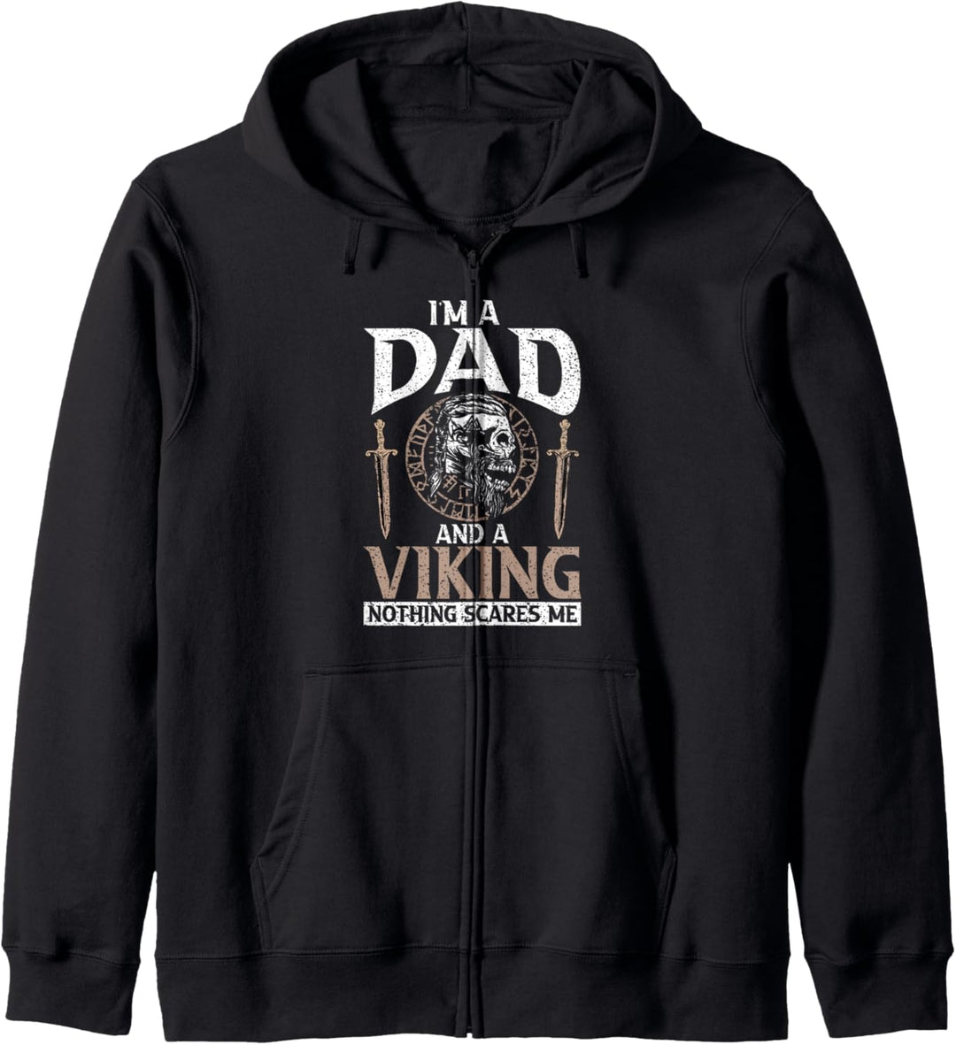 Ich bin ein Vater und ein Wikinger, nichts macht mir Angst Odin Nordic Viking Kapuzenjacke