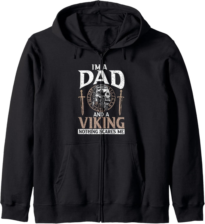 Ich bin ein Vater und ein Wikinger, nichts macht mir Angst Odin Nordic Viking Kapuzenjacke