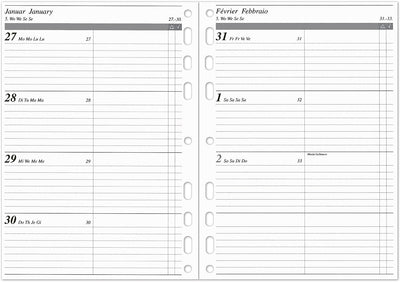 ALMADIH Leder A5 Terminplaner mit Ringmechanik Kalender 2024 Schreibblock Premium Rindsleder Braun D