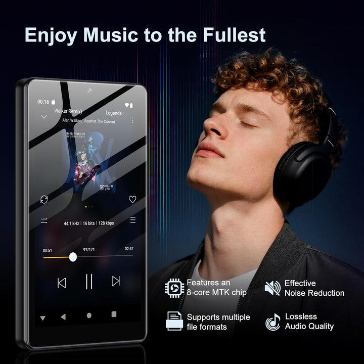 32GB MP3 Player mit Bluetooth und WiFi, Kamera, Oilsky 4,02" HD Android 13 Musikplayer mit Spotify,