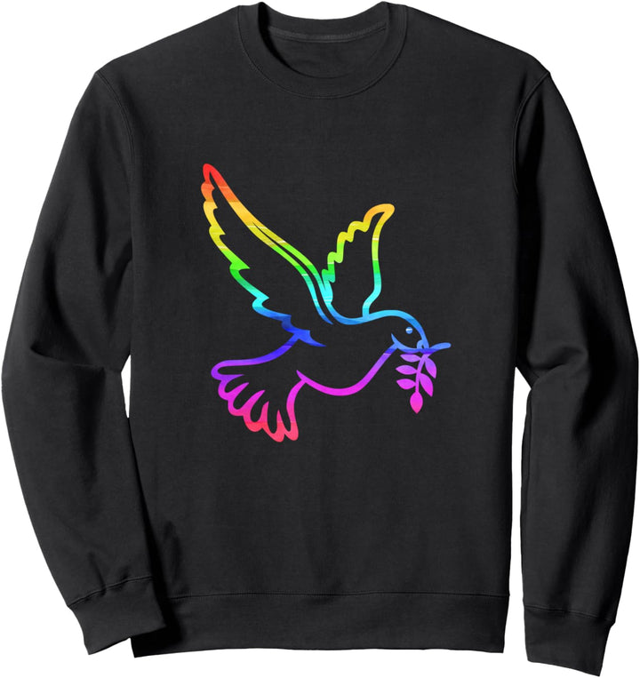 Friedenstaube in Regenbogenfarben Sweatshirt