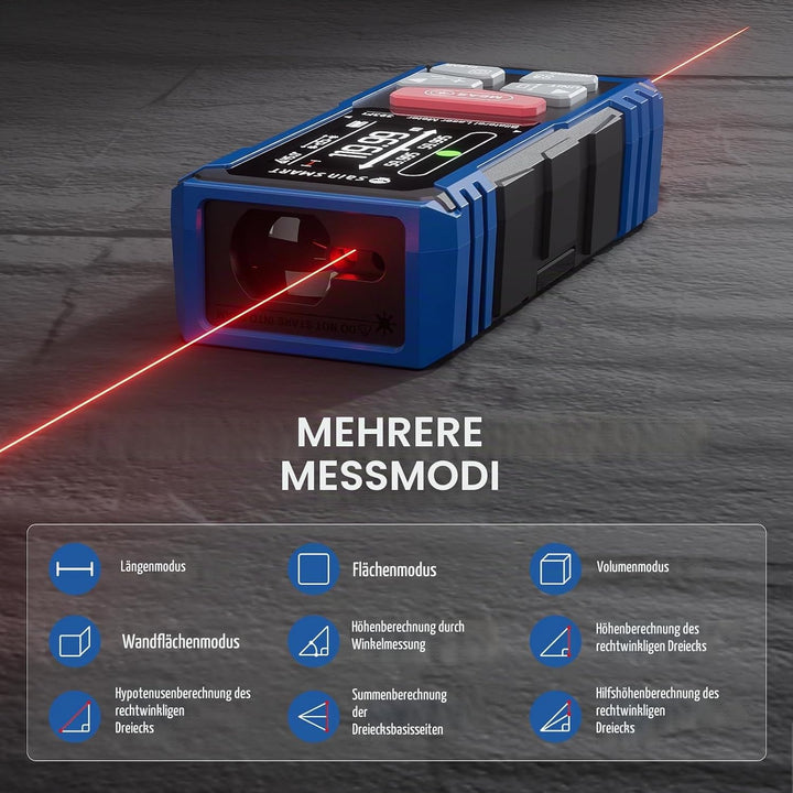 SainSmart Dual-Laser-Entfernungsmesser, 120 m, wiederaufladbarer Entfernungsmesser mit beleuchtetem