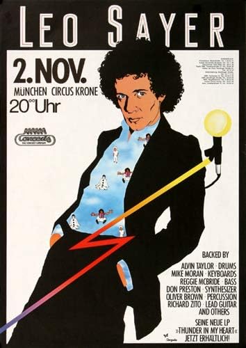 Leo Sayer - In My Heart, München 1977 » Konzertplakat/Premium Poster | Live Konzert Veranstaltung |