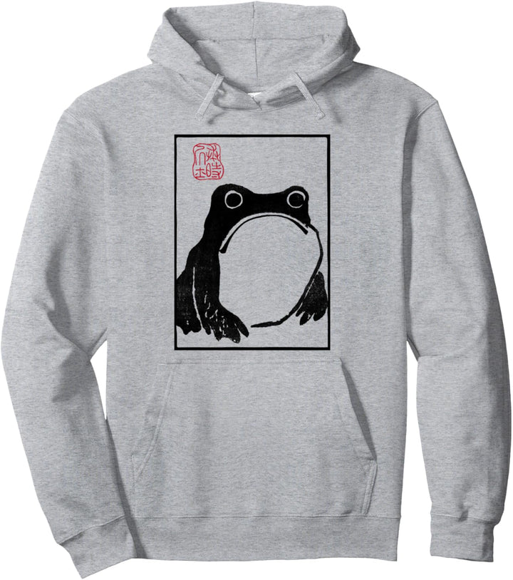 Grumpy Frosch Unbeeindruckt Toad Vintage japanische ästhetische Kunst Pullover Hoodie