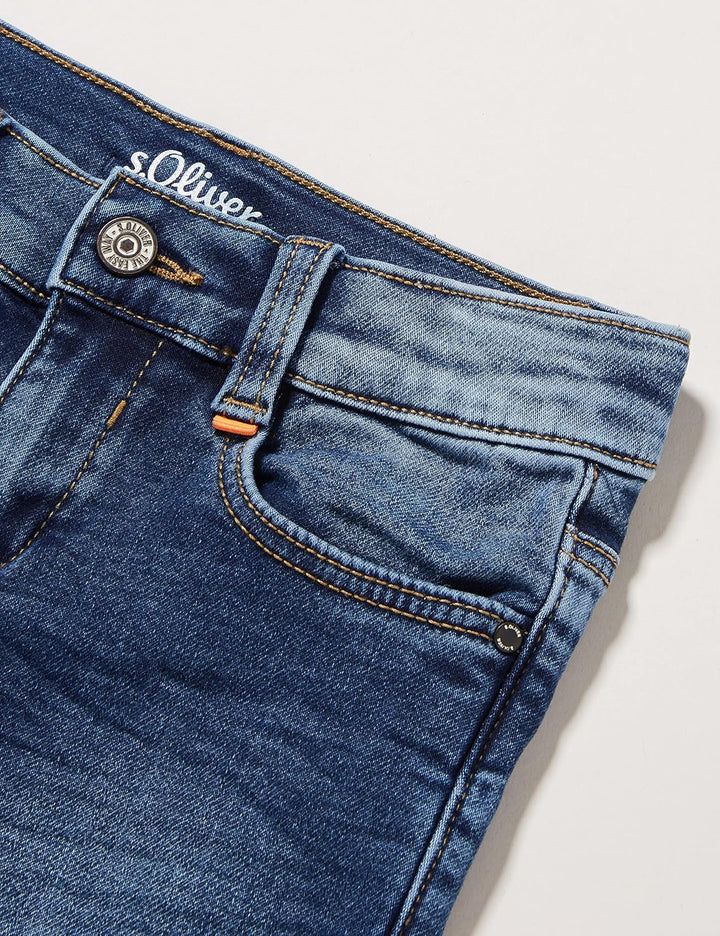 s.Oliver Jungen Jeans Bermuda, Brad Slim Fit 92 Blau, 92 Blau