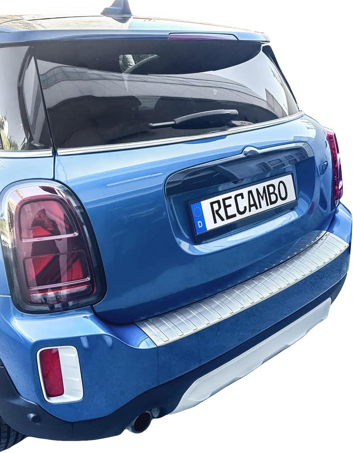 RECAMBO Ladekantenschutz Edelstahl kompatibel für Mini Countryman F60 LCI | BJ 06.2020-2023 - matt g