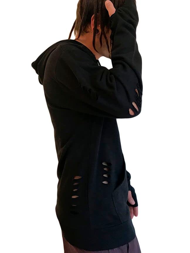 Cut out Hoodie schwarz (S), S