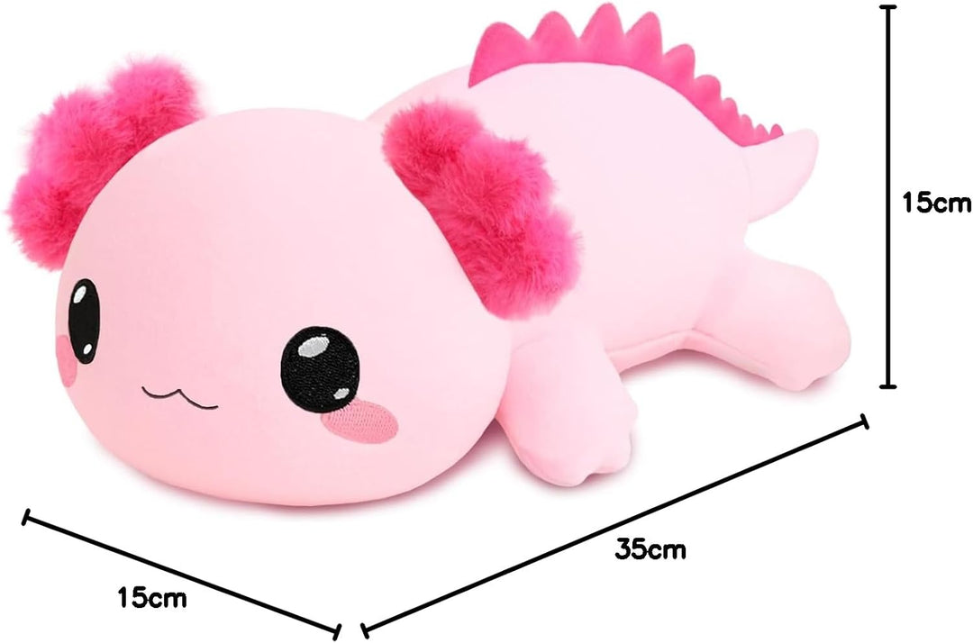 Xfrog Weighted Axolotl Plush, Grosses Stofftier Gegen Ängste, Rosa Axolotl-Stoffspielzeug, Süsse Uma
