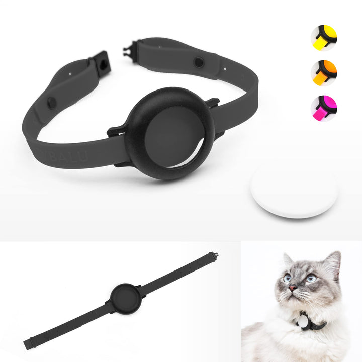 LucyBalu Katzenhalsband NEMO für den AirTag* I sicher, leicht, bequem I Halsband für Katzen mit Sich