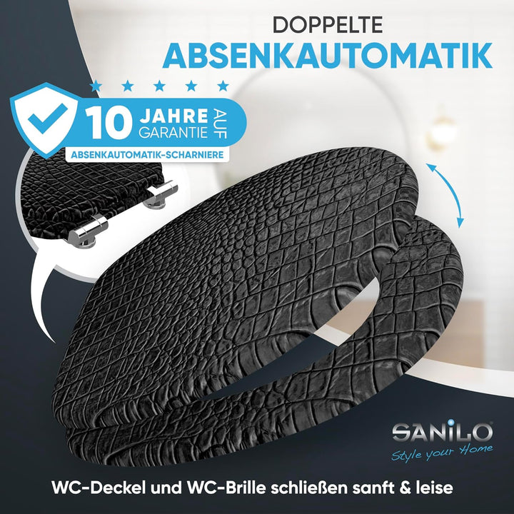 WC Sitz mit Absenkautomatik, viele schöne schwarze WC Sitze zur Auswahl, hochwertige und stabile Qua