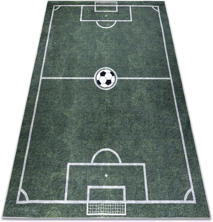 Kinderteppich Bambino Waschteppich Spielfeld, Fussball, für Kinder Anti-Rutsch - grün 180x270 cm 180