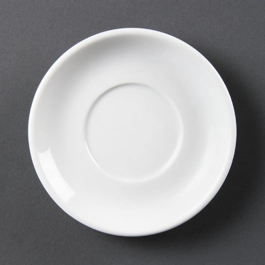Olympia 12 x KBJ Stapeln, Espresso Untertassen Porzellan Teller Küche, Weiss