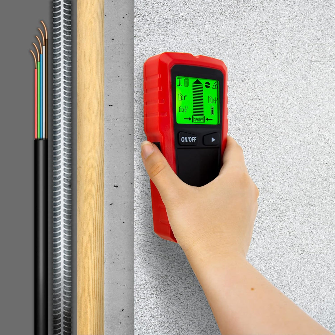 SCHMIDT security Tools Digitaler Ortungsgerät - LCD Display - Wandscanner - Tonfunktion - Leitungssu
