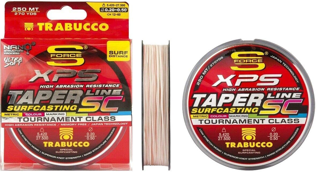 Trabucco Xps Taper Line SC Multicolor Surfcsting 0,20-0,57mm 250m