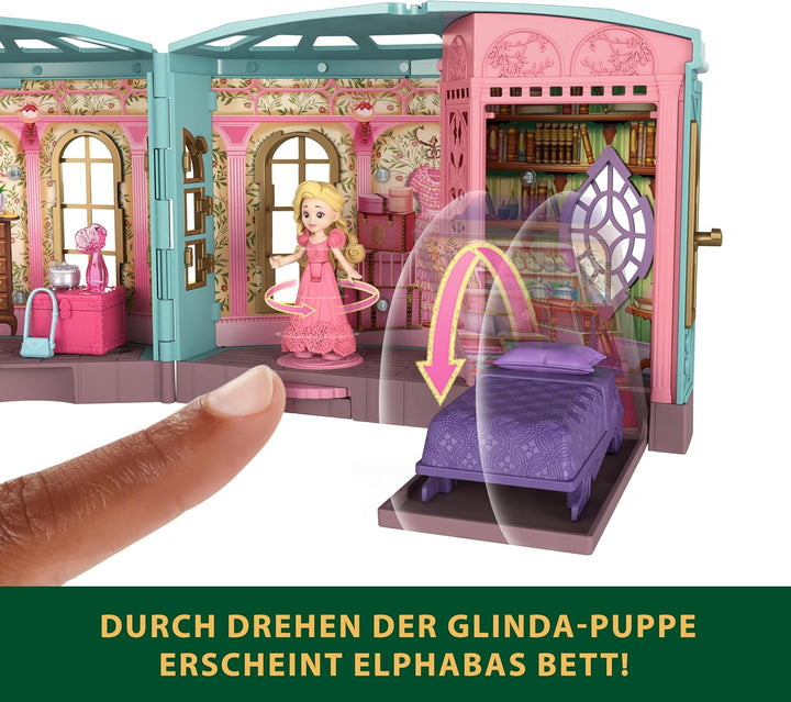 Mattel Universal Pictures Wicked Zimmer-Spielset „Heissgeliebt“ mit Kleiner Puppe und 3 Spielbereich