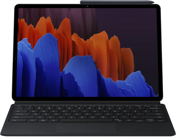 SAMSUNG , POGO, Book Cover Tastatur für Galaxy Tab S7+/Tab S7+ 5G EF-DT970BBGGDE schwarz (deutsche A