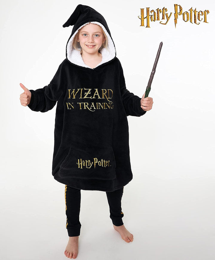 Harry Potter Kinder Hoodie Decke Kapuzenpullover Mädchen und Jungen - Flauschiger Deckenpullover au
