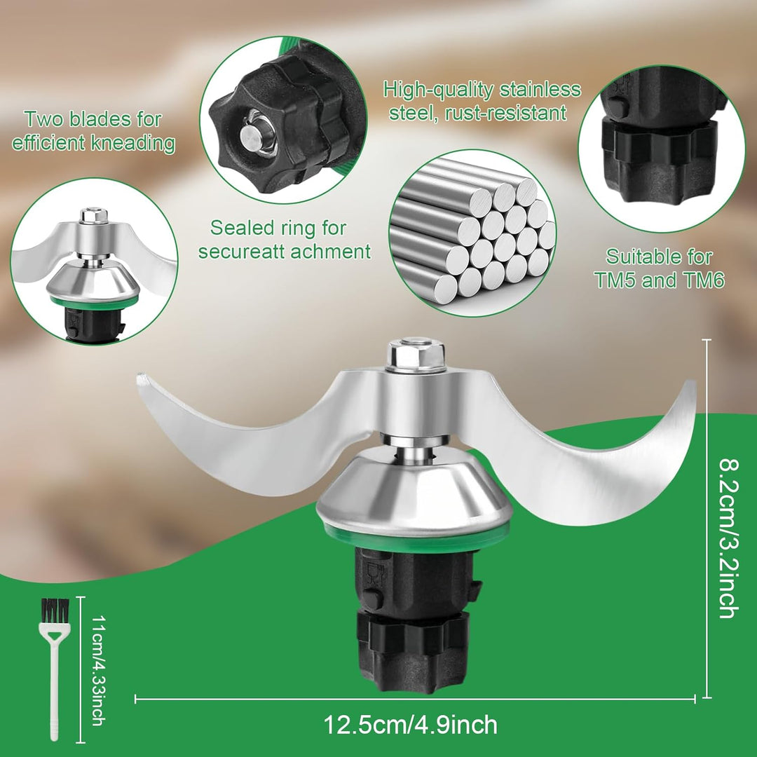 Messer für Vorwerk Thermomix TM6 / TM5 Edelstahl Teigmischmesser, Ersatzteile für Thermomix Teigmess