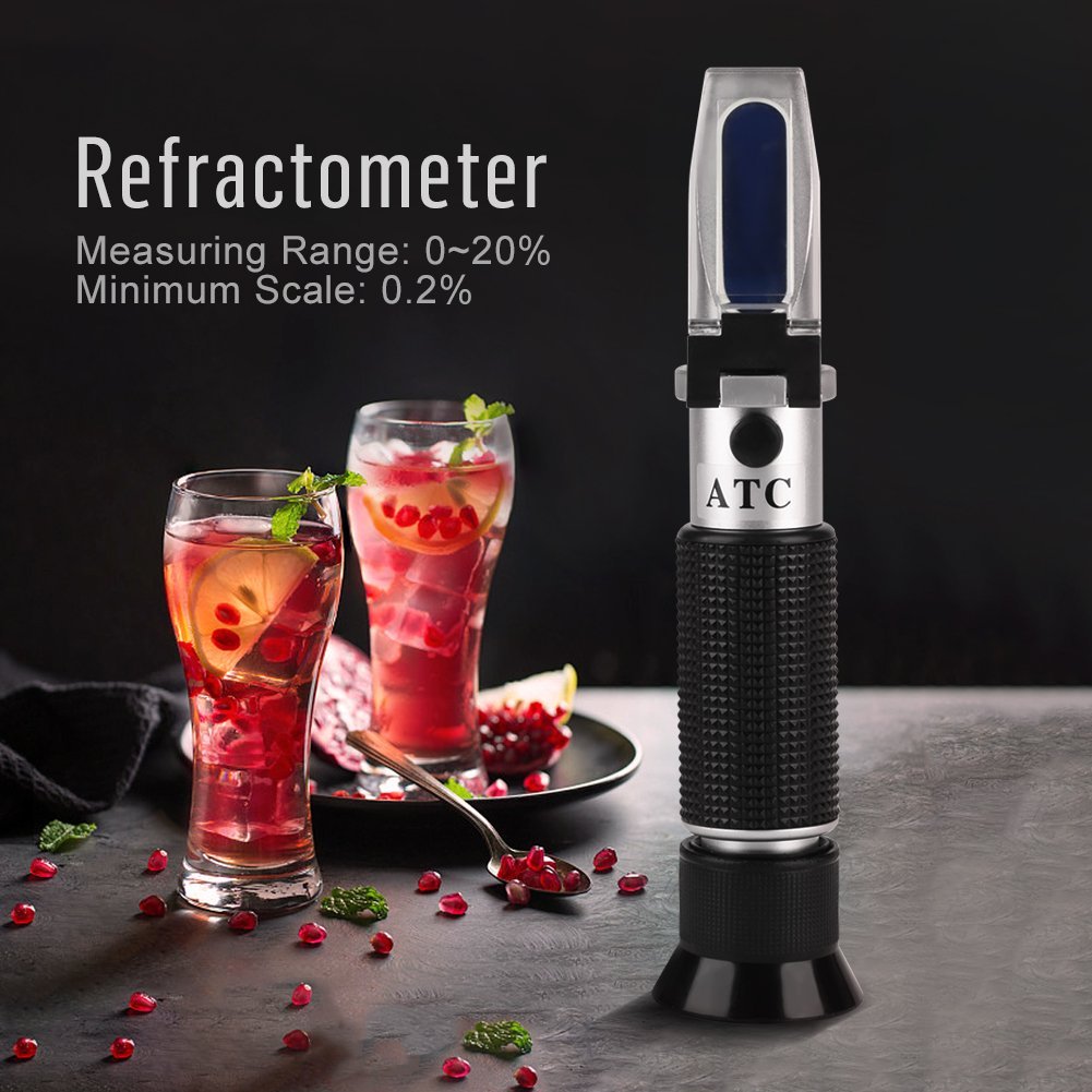 Professional Brix Refractometer Kit 0-20% Honey Beer Fruit Juice Sugar Tester Measurement Device For