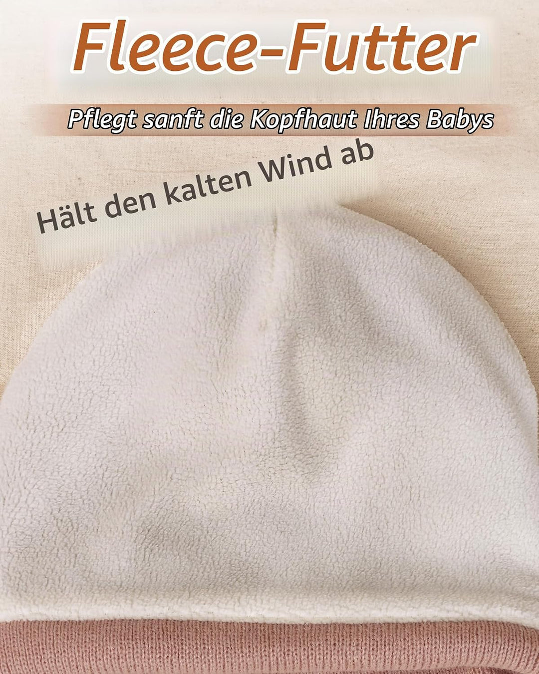 FURTALK Unisex Baby Kleinkind Kind Beanie Strickmütze mit weiches Fleecefutter Warme Wintermütze für
