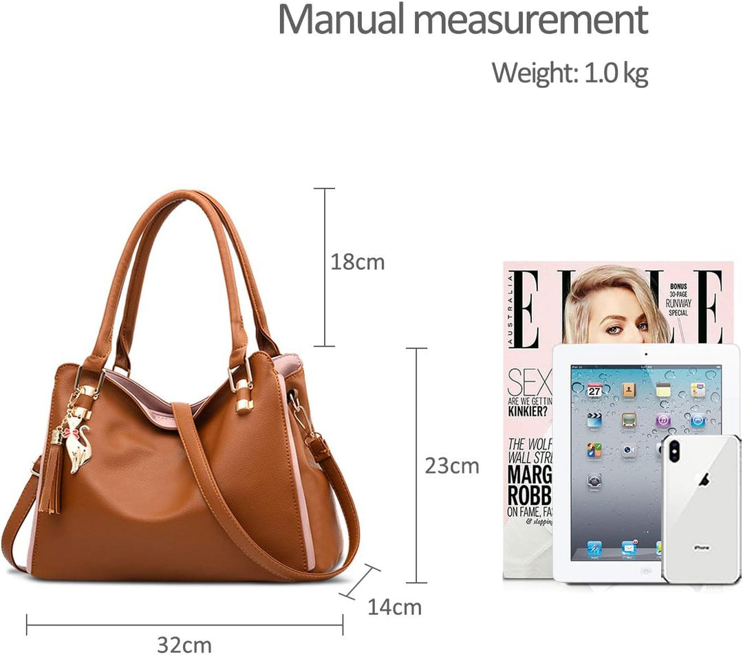 NICOLE&amp;DORIS Damen Schultertasche Mode Handtaschen Hobos und Umhängetaschen für Frauen Gross Trageta