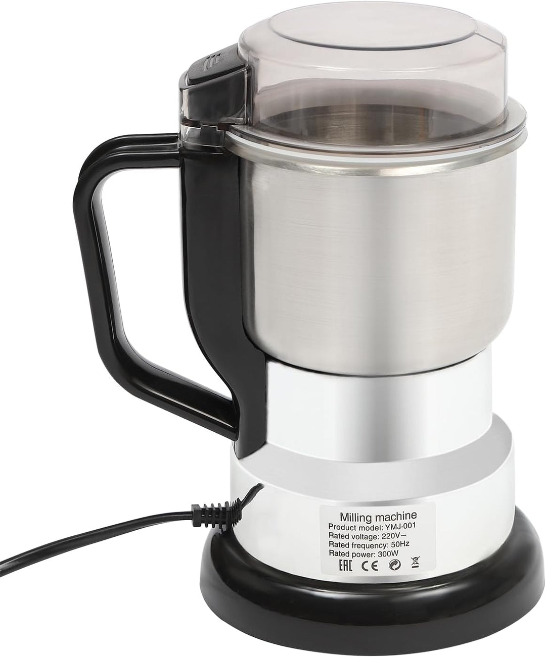 Elektrisch Kaffeemühle 500g Grosses Gewürzmühle mit Edelstahlklingen One-Touch-Mühle für Kaffeebohne