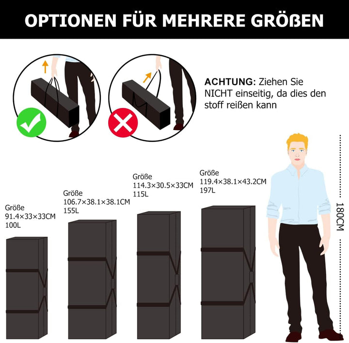 INFANZIA 53L Kleine Sporttasche, Faltbare Reisetasche, Wasserdicht Handgepäck Wochenende Tasche für