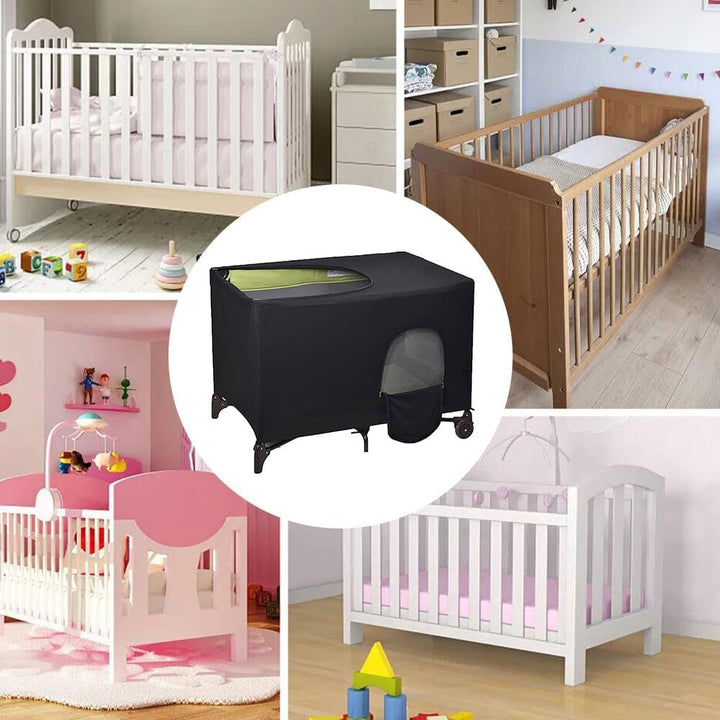 Namvo Kinderbett-Baldachin, dehnbarer, atmungsaktiver Kinderbett-Baldachin-Bezug, tragbares, dehnbar