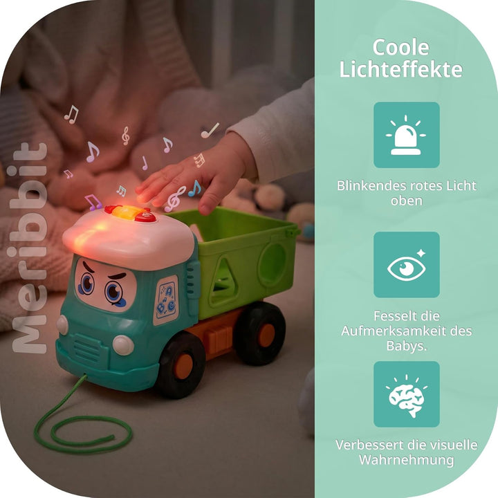 Montessori-Spielzeug LKW Spielzeug für 2-5 Jahre Kinder, Sinnesförderndes Spielzeug mit Licht &amp; Soun