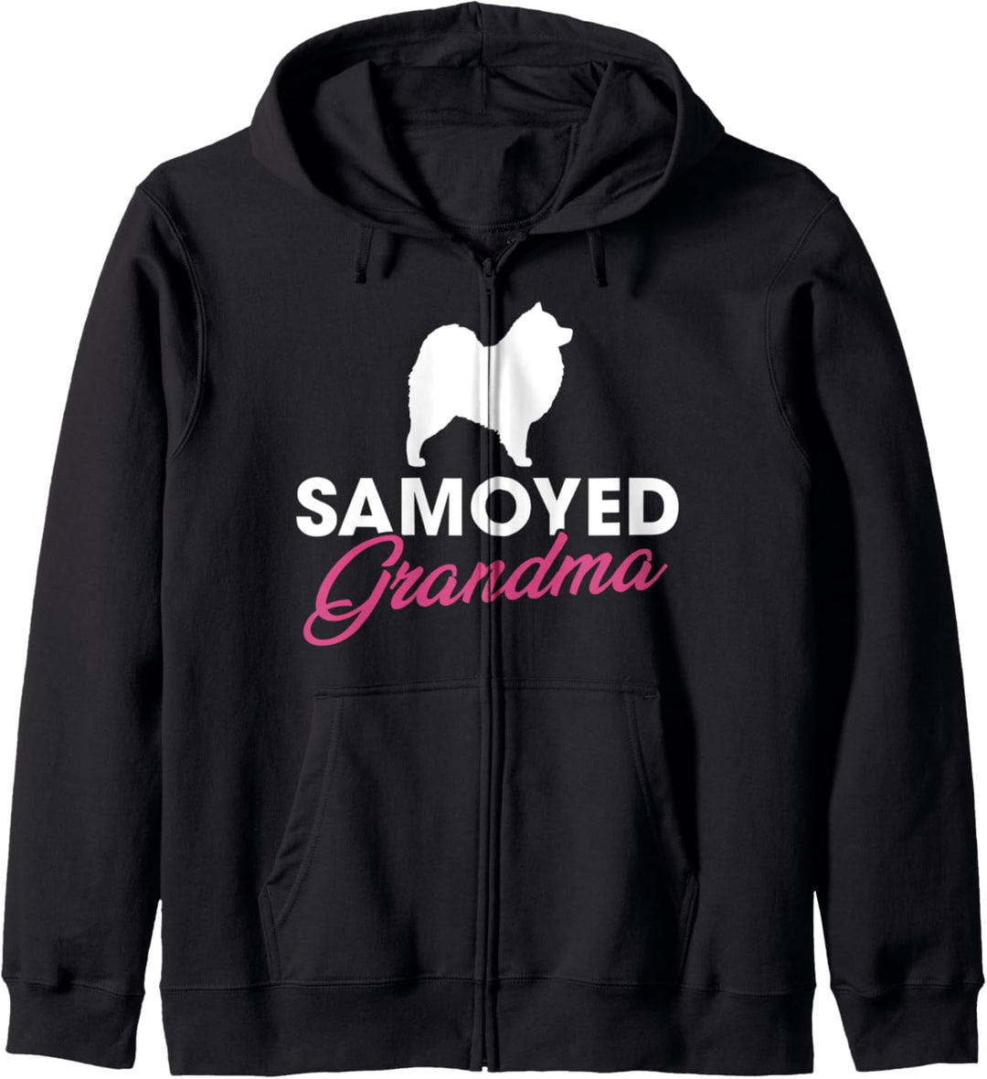 Silhouette Eines Samojede - Samojede Oma Kapuzenjacke