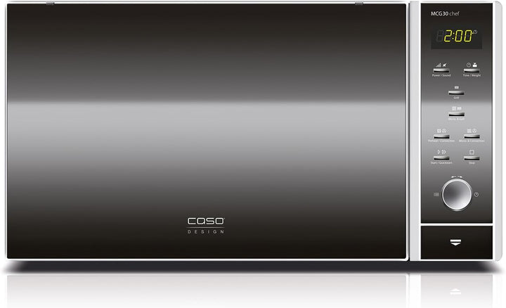 CASO | MCG30 chef 3-in-1 Mikrowelle mit Grill und Heissluft 2200W | Backofen-Funktion 110 - 200°C, 3