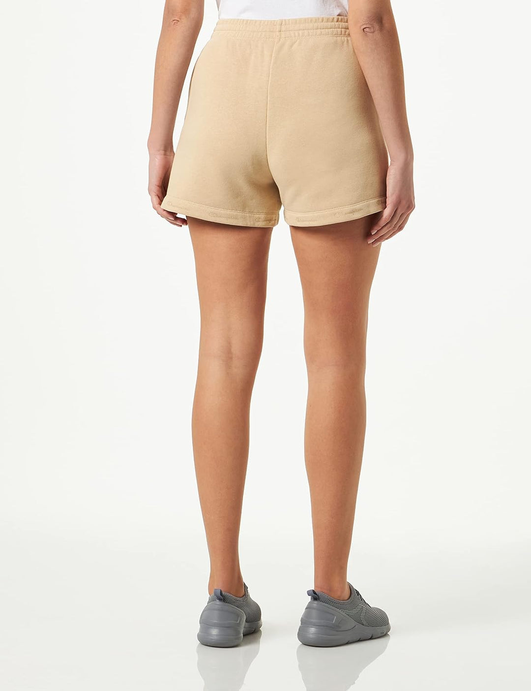 Champion Damen Legacy American Classics Powerblend Terry High Waist Regular Shorts XS Braun Taupe, X