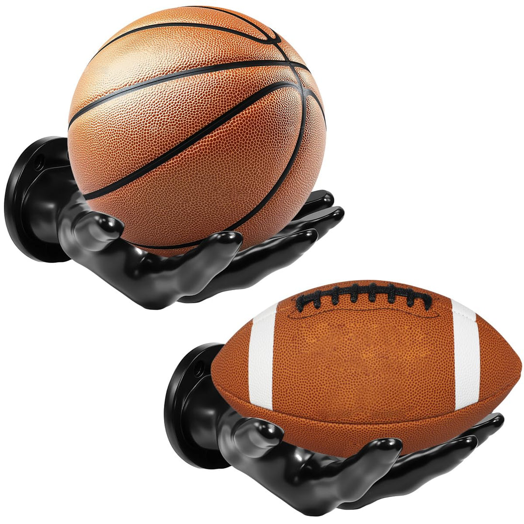2 Stück Palmenförmiger Ballhalterung Wand Ballhalter Handball Zubehör 21,6 x 16cm Ballständer Indoor