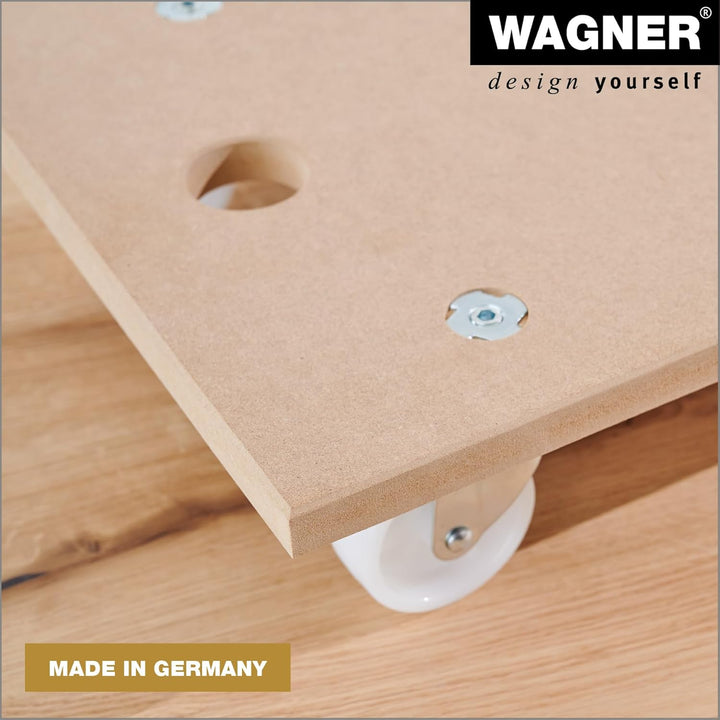 WAGNER Transportroller Transporthilfe 1104 I Plattformwagen für Möbel aus MDF I 57,5 x 30 x 10 cm, T