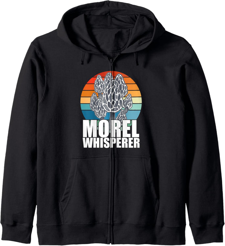 MOREL WHISPERER MORCHELFLÜSTERER Pilze Mykophile Meme Kapuzenjacke