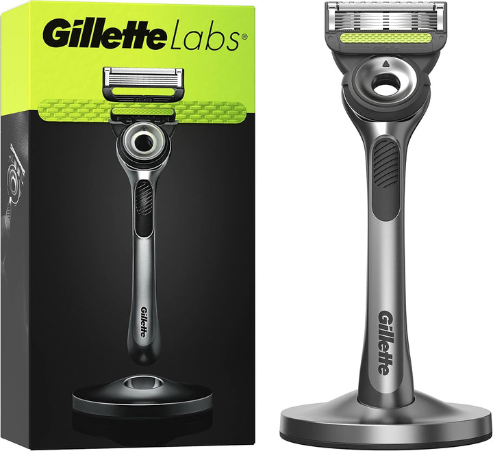 Gillette Labs Rasierklingen, 9 Ersatzklingen & Labs Nassrasierer Herren, Rasierer mit Reinigungs-Ele